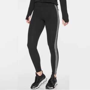Athleta Track Tux Tight black & white athletic leggings women’s size small